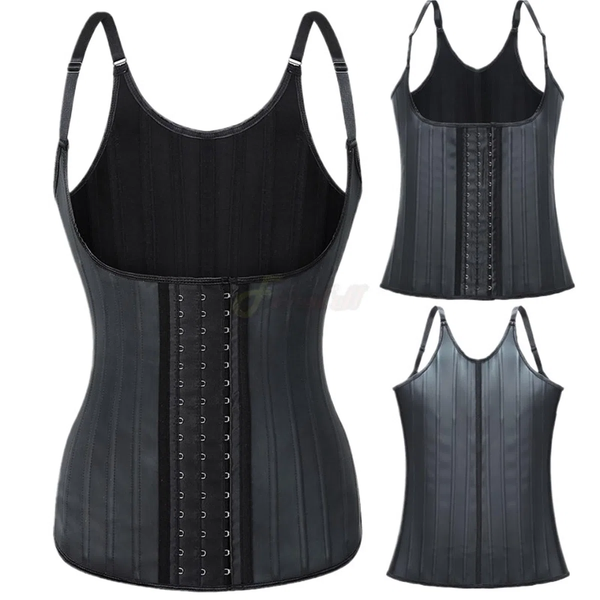Fajas Reductoras Mujer Body de Mujer, Moldeador de Cuerpo, corsé con Tirantes, Ropa Moldeadora, Chaleco Deportivo Moldeador(Black,XS)
