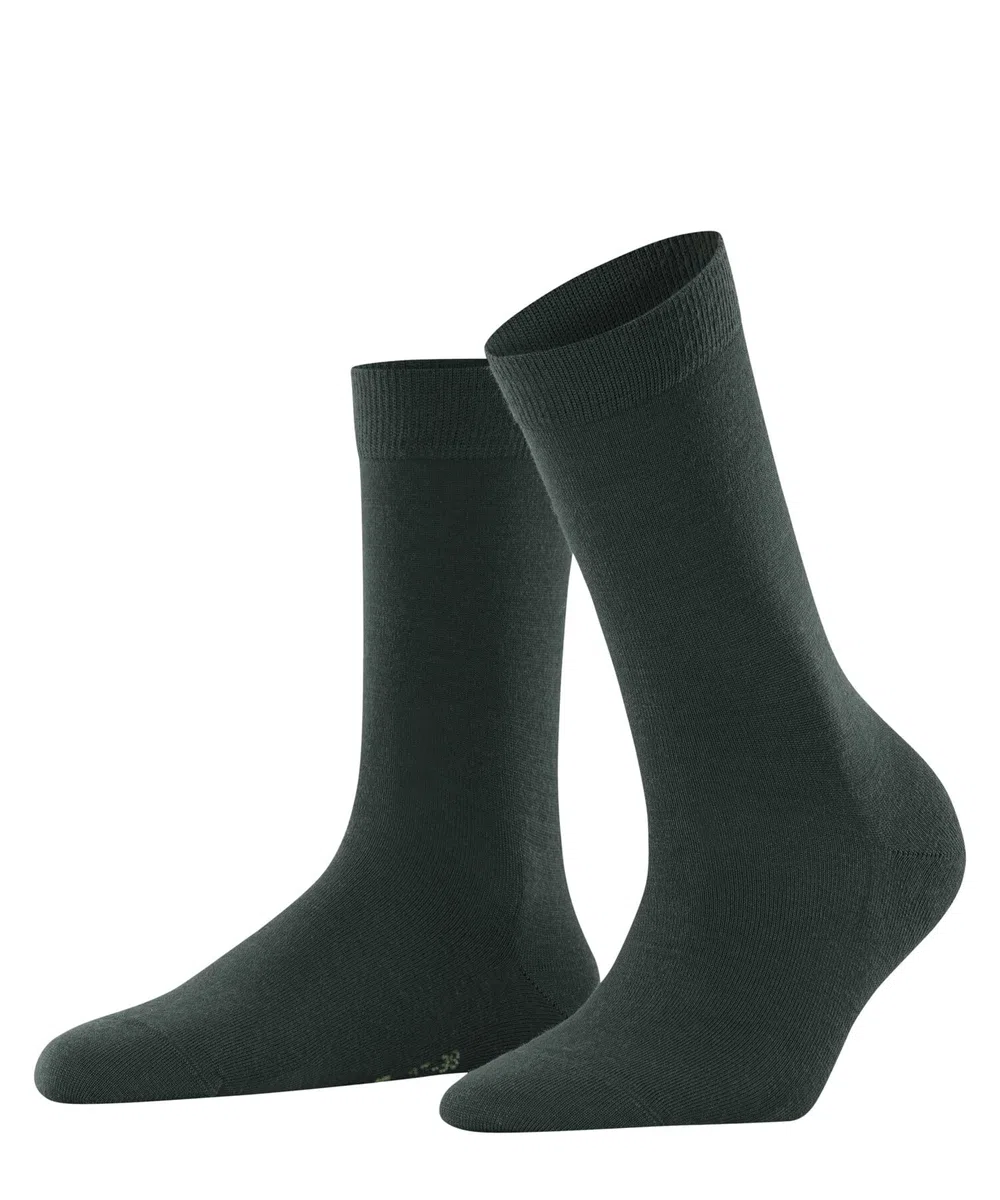 FALKE mujer Softmerino calcetines transpirable regulación del clima antiolores lana algodón plano delgado elegante costura plana en la zona de la punta 1 par