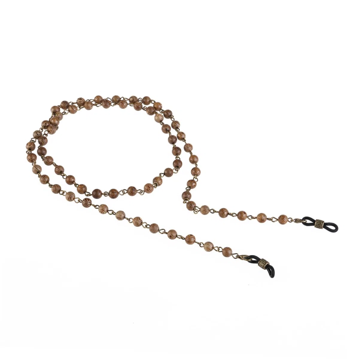 LIFKOME 3piezas Cadenas De Gafas De Madera Natural Perlas Soporte Para Gafas y Accesorios Antideslizantes Cuello