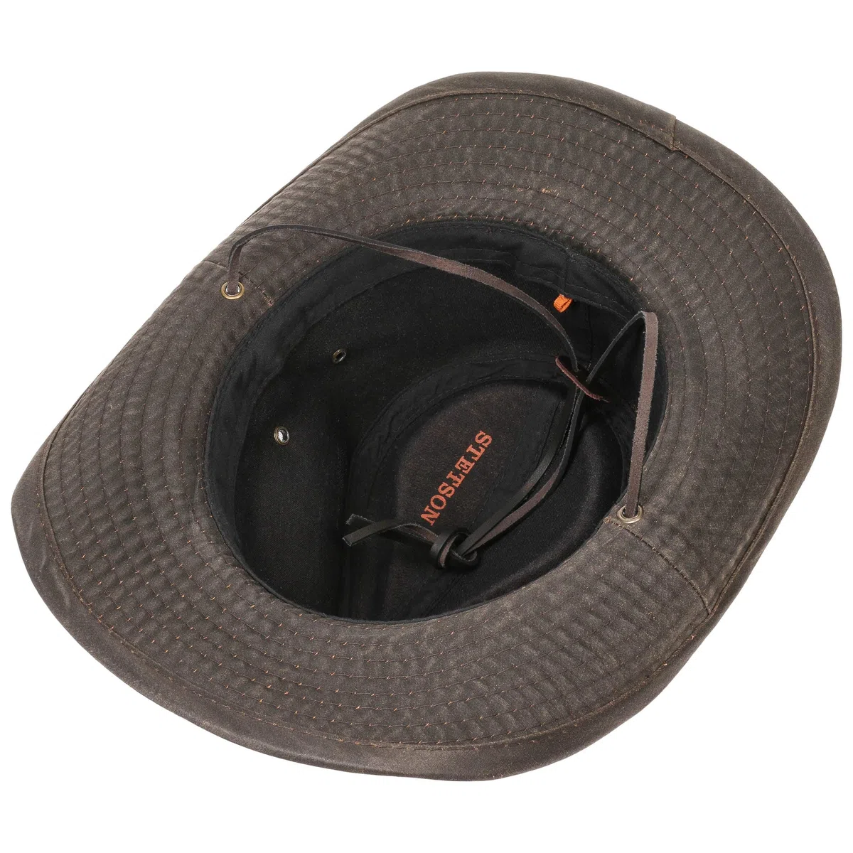 Stetson Sombrero Diaz Western Hat with Chin Strap and Moldable Brim Cowboy Hat UV Protection 40+ Cotton Fabric Washed Design Men Summer Winter