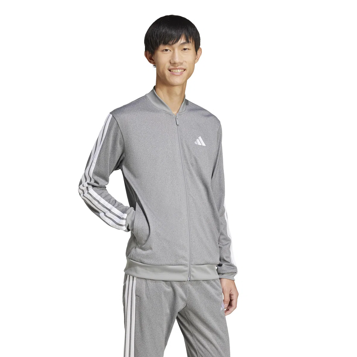 adidas Tricot Regular Fit Track Top Melange Sudadera Hombre (Pack de 1)