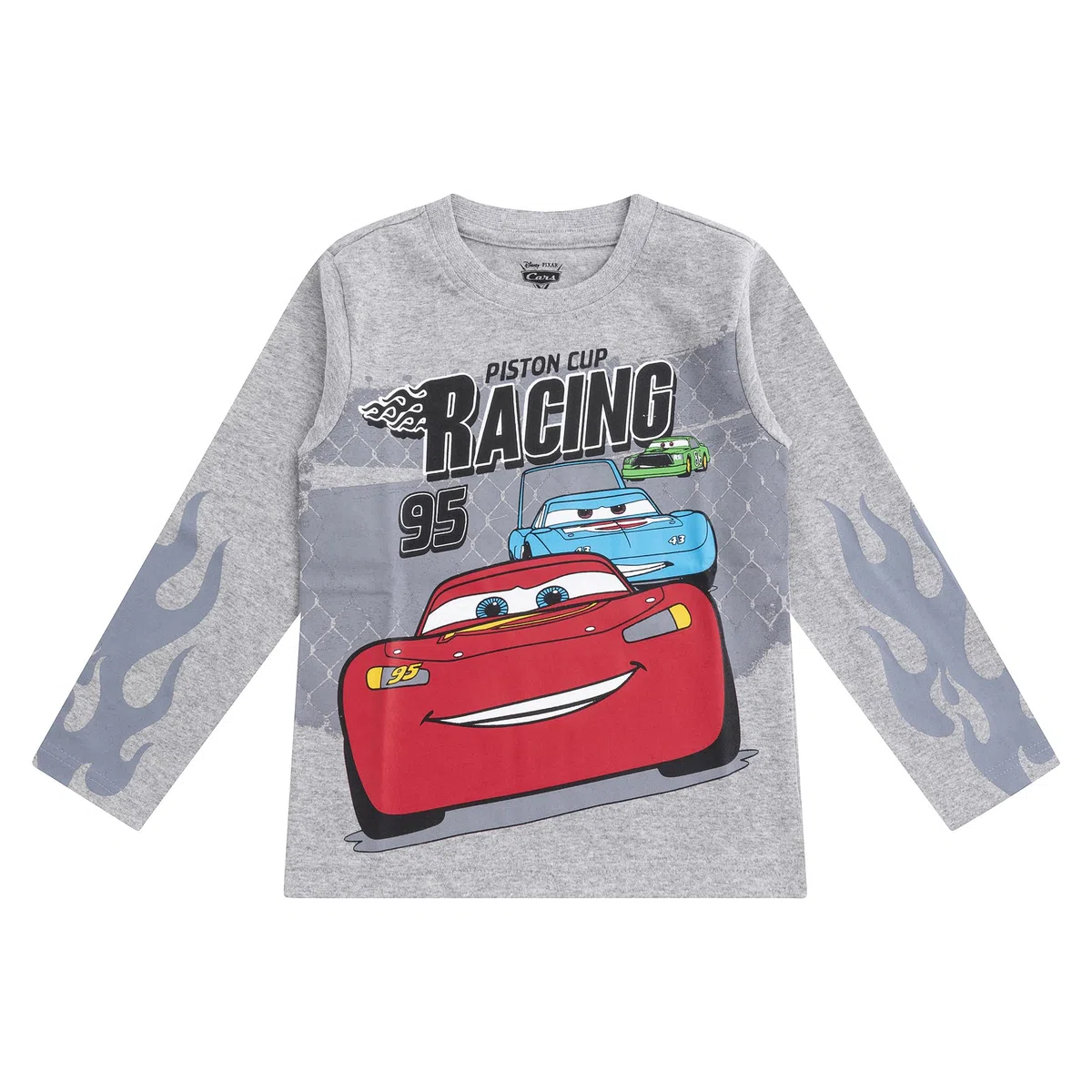 Disney Cars Lightning McQueen - Paquete de 3 camisetas de manga larga para niños pequeños y grandes