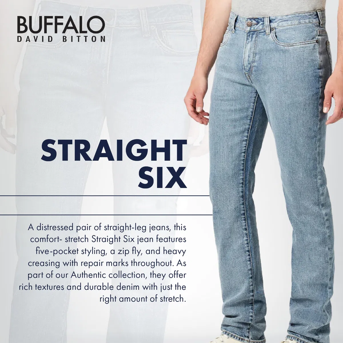 Buffalo David Bitton Jeans Rectos Six Denim para Hombre - Jeans Hombre