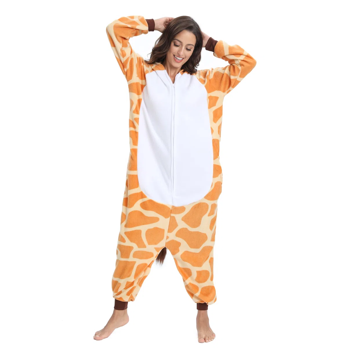 NAITOKE Disfraz de animal para adultos, disfraz de Halloween, pijama de una pieza para mujeres, hombres y adolescentes