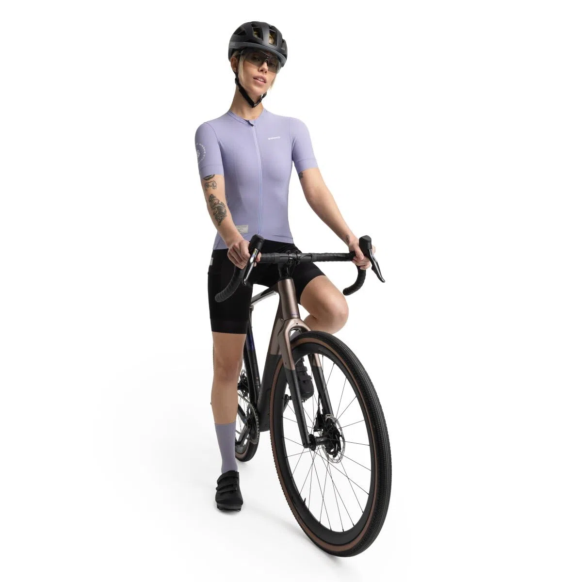 SIROKO Maillot de Gravel Manga Corta Ciclismo GM2 Andina Morado