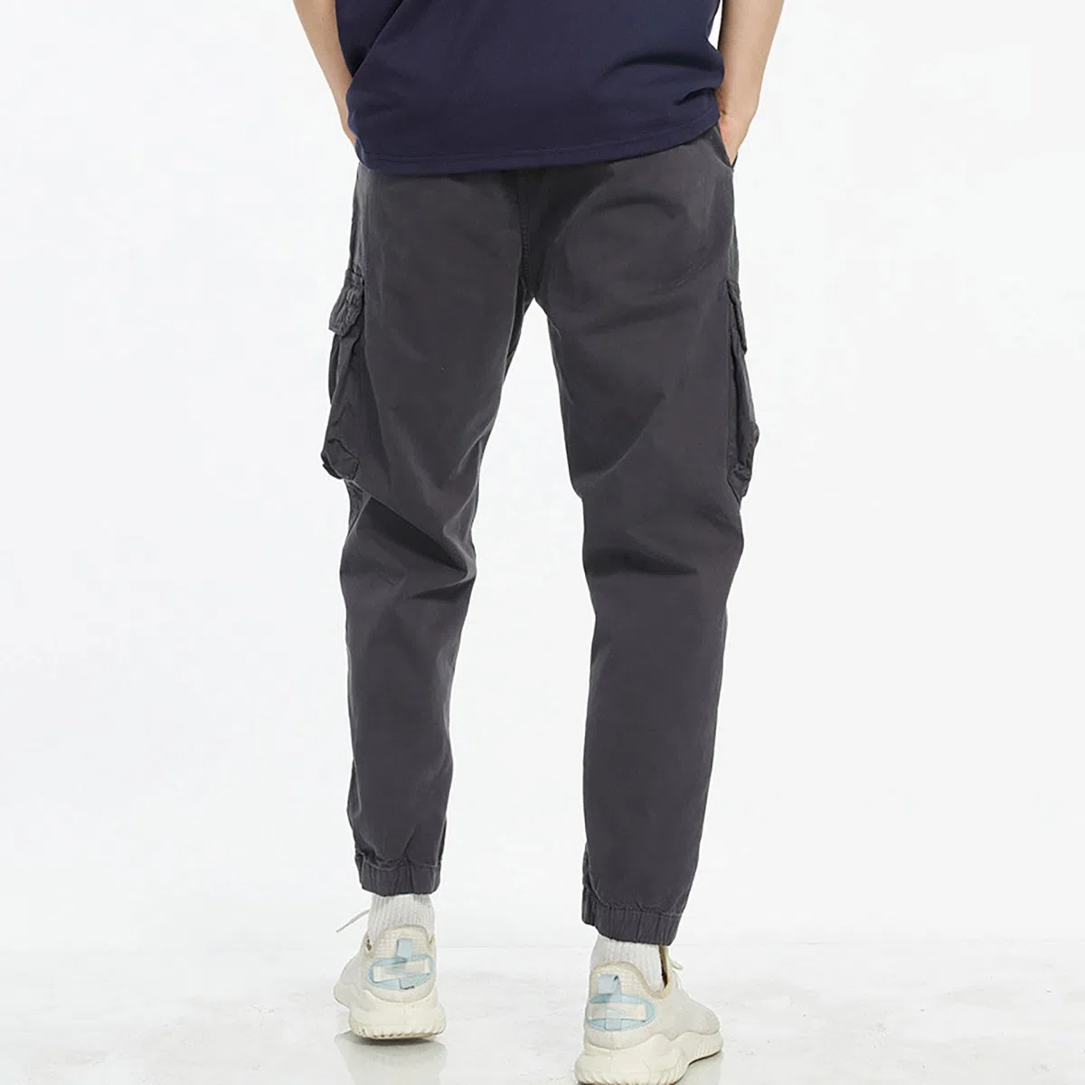 Pantalones de trabajo tipo cargo para hombre, tácticos, con bolsillos, ropa de trabajo, pantalones chinos elásticos, ajuste regular, pantalones casuales para exteriores, pantalones deportivos de