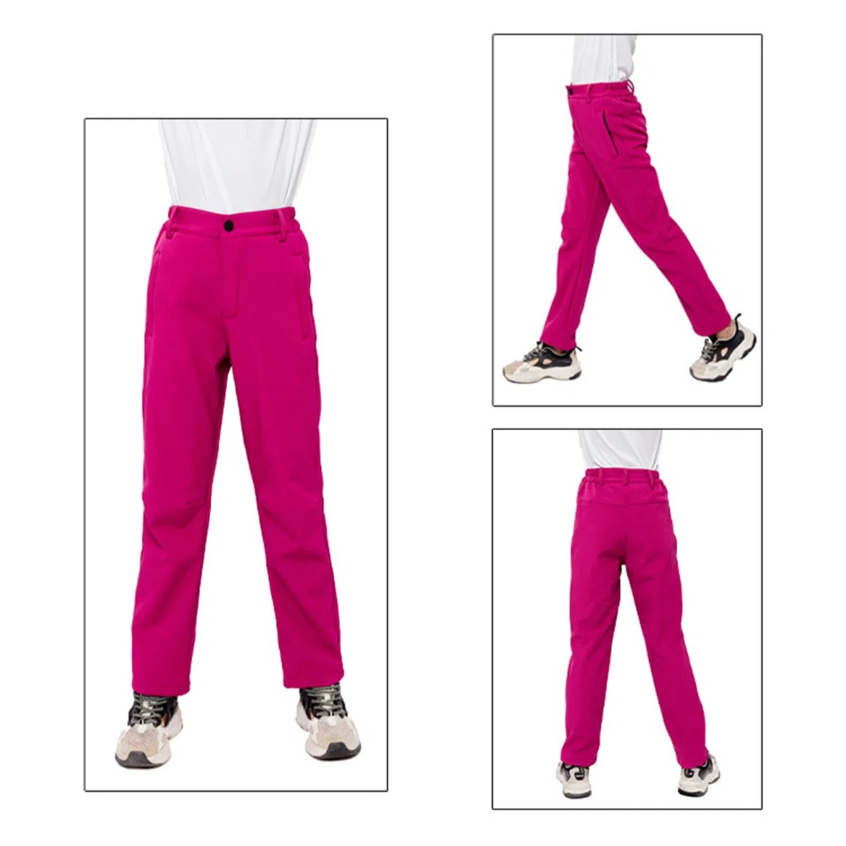 Pantalones Niña 3-16 Años Deporte Ancho Largo Invierno Forro Polar Pantalon Cargo Niña Adolescente Chica Casual Recto Moda Pantalón Deportivo Chandal Baggy Goma Cintura Escolar Sweatpants
