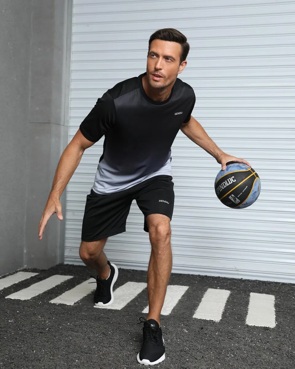 Conjunto de entrenamiento para hombre, ropa atlética, camisetas de fútbol, pantalones cortos, paquete de 3 unidades, baloncesto, correr, gimnasio, fútbol, trajes de verano