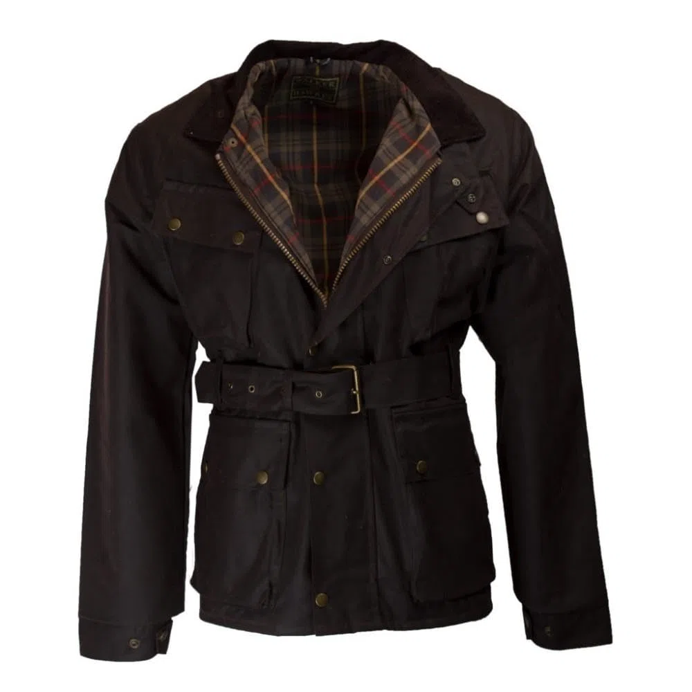Walker and Hawkes - Explorer - Chaqueta de Moto Encerada para Hombre