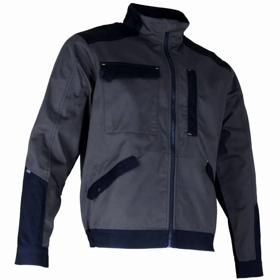 LMA Lemantere – Chaqueta Ropa de Trabajo Multibolsillo Bicolor – Color Gris Oscuro y Negro