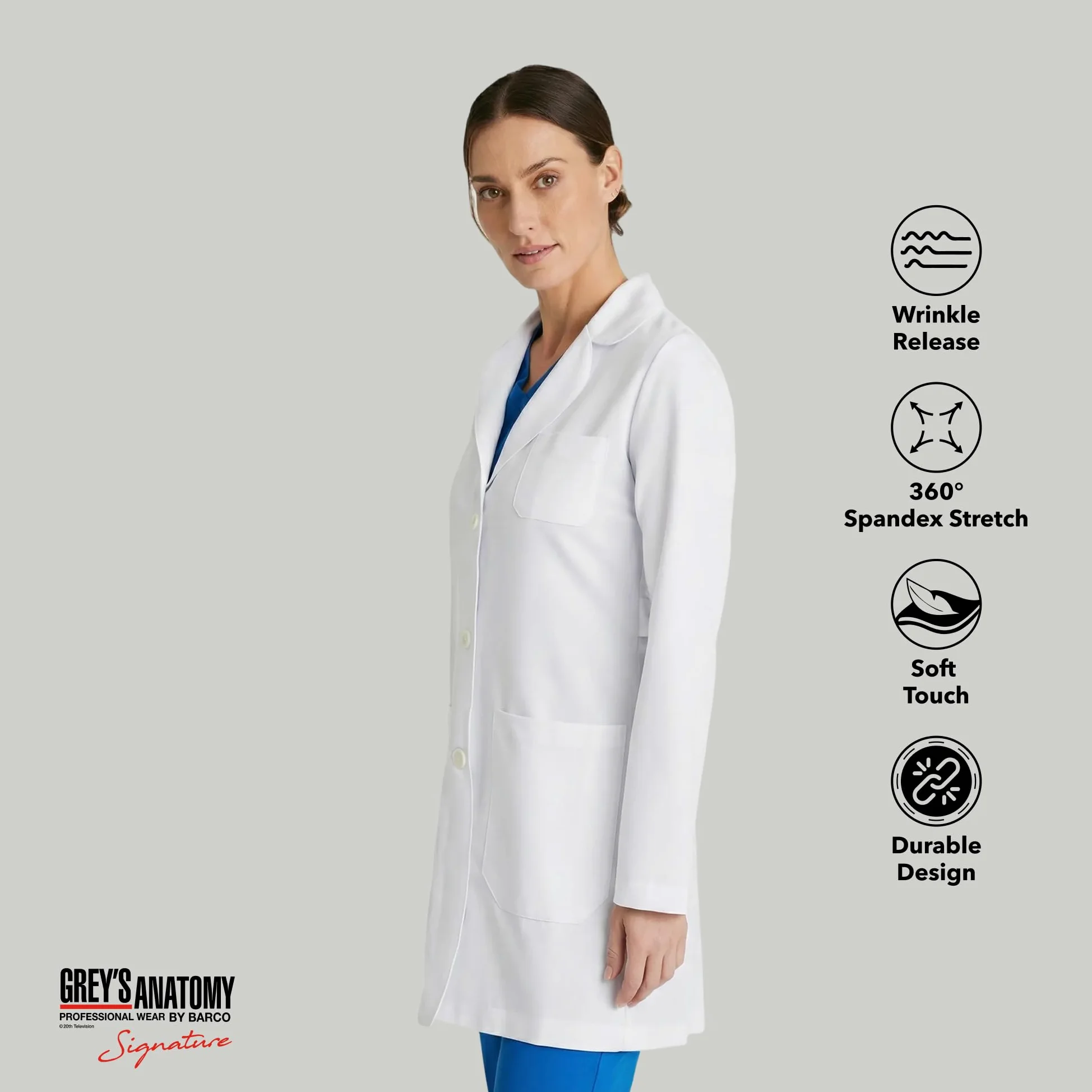 Barco Abrigos de Laboratorio médico para Mujer