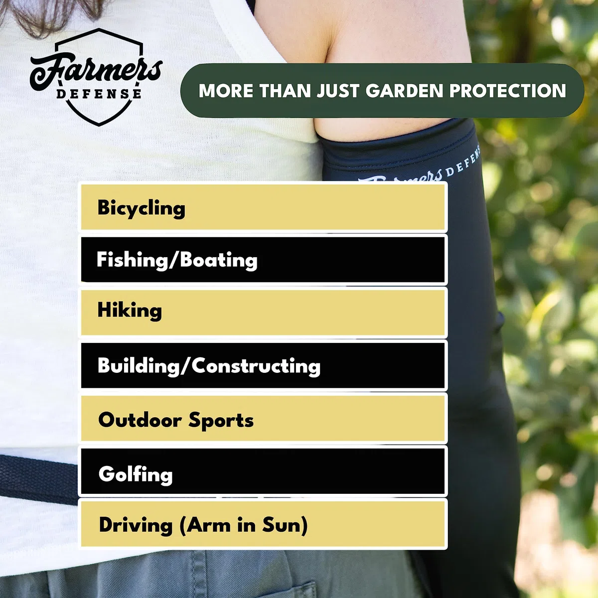 FARMER'S DEFENSE Mangas: funda protectora resistente a los arañazos para la piel y protección solar UV, para jardinería, cosecha, deportes, al aire libre, unisex