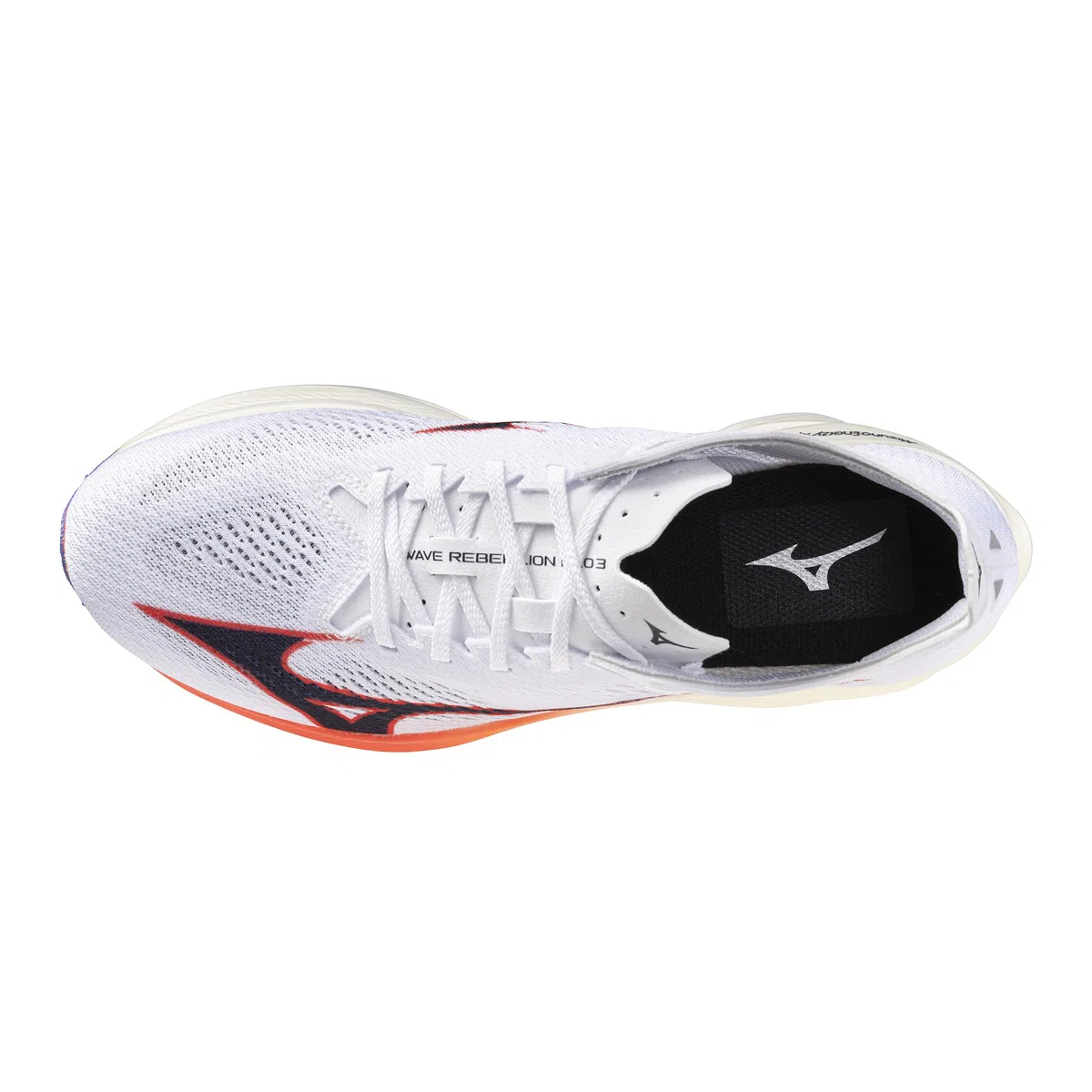 Mizuno Wave Rebellion Pro 3 - Tenis de Correr Unisex para Adultos, Blanco-Azul barítono, 14 Wide Women/12.5 Men