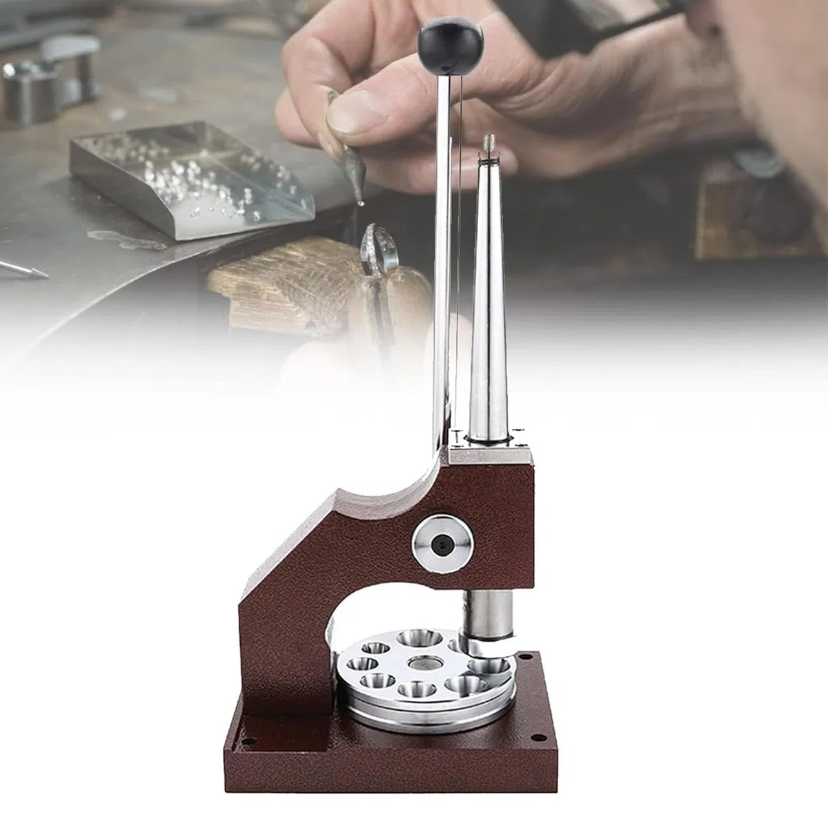 Reductor de anillo de tamaño ajustable, herramienta de mandril para reparación de joyas, tamaños 12-33