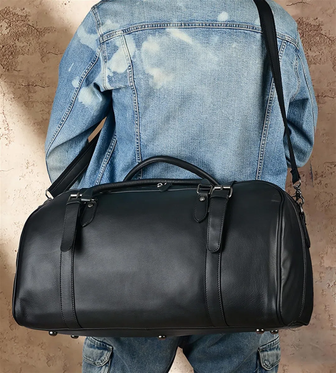 Bolsa Portatrajes Bolsa de Viaje Bolso Casual De Cuero De La Bolsa De Viaje Del Gimnasio Del Viaje De La Cabina Del Fin De Semana De La Bolsa De Viaje De 21 Pulgadas Para Los Hombres Bolsa Portatrajes