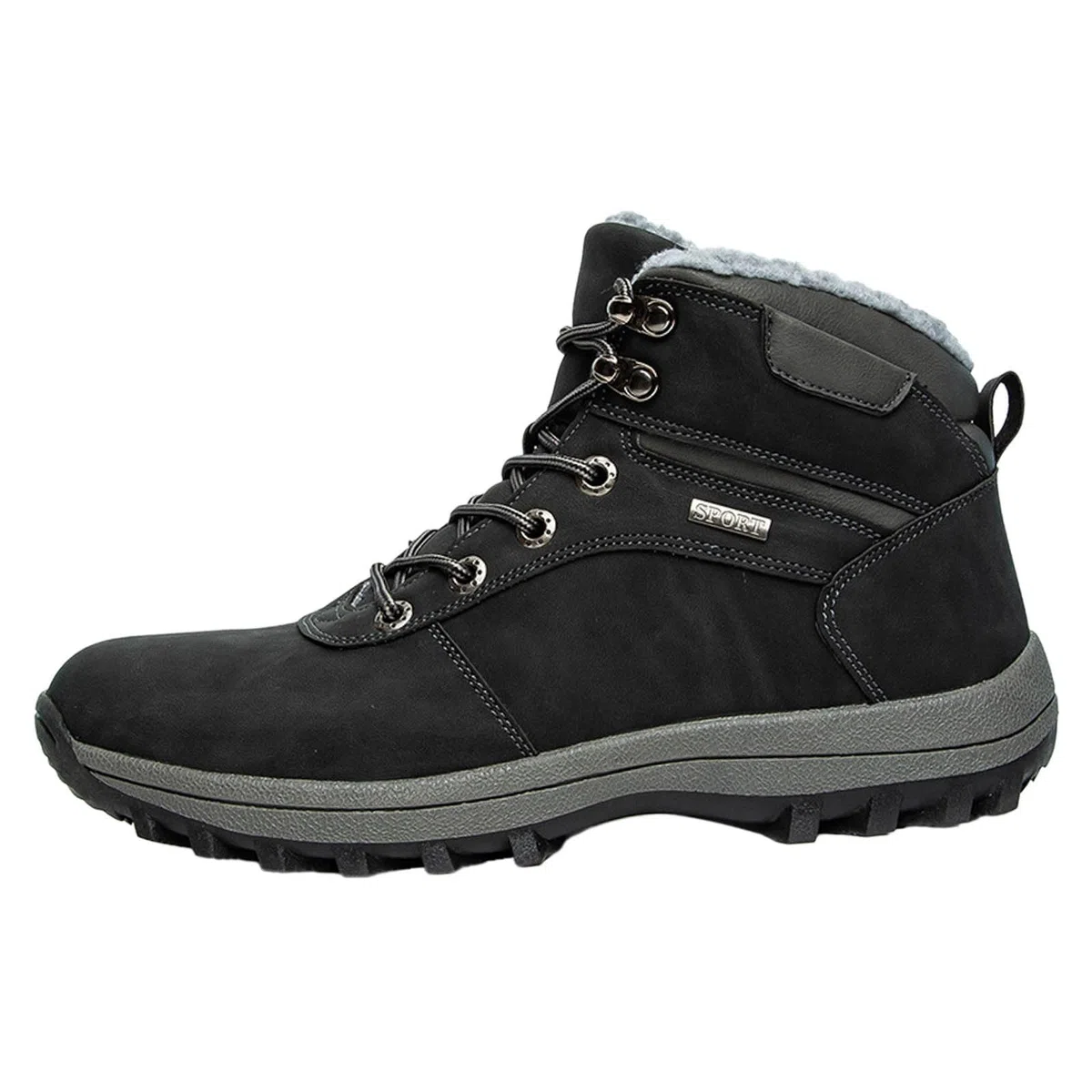 Ocio Temporada fría, Nieve algodón Acolchado, Botas Altas, Zapatos Transpirables para Estudiantes y Adolescentes, Hombre, Antideslizantes y cálidos para el frío_2