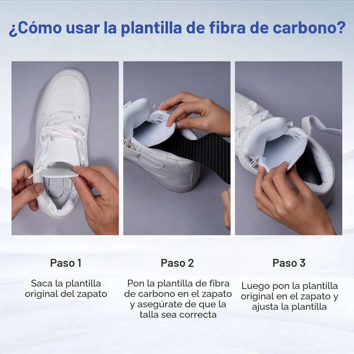 Plantilla de fibra de carbono Morton Extension Orthotic, FAKILO 1 par de plantillas rígidas para hallux rigidus, dedos de césped, hallux limitus – 295 mm – Talla mujer 14,