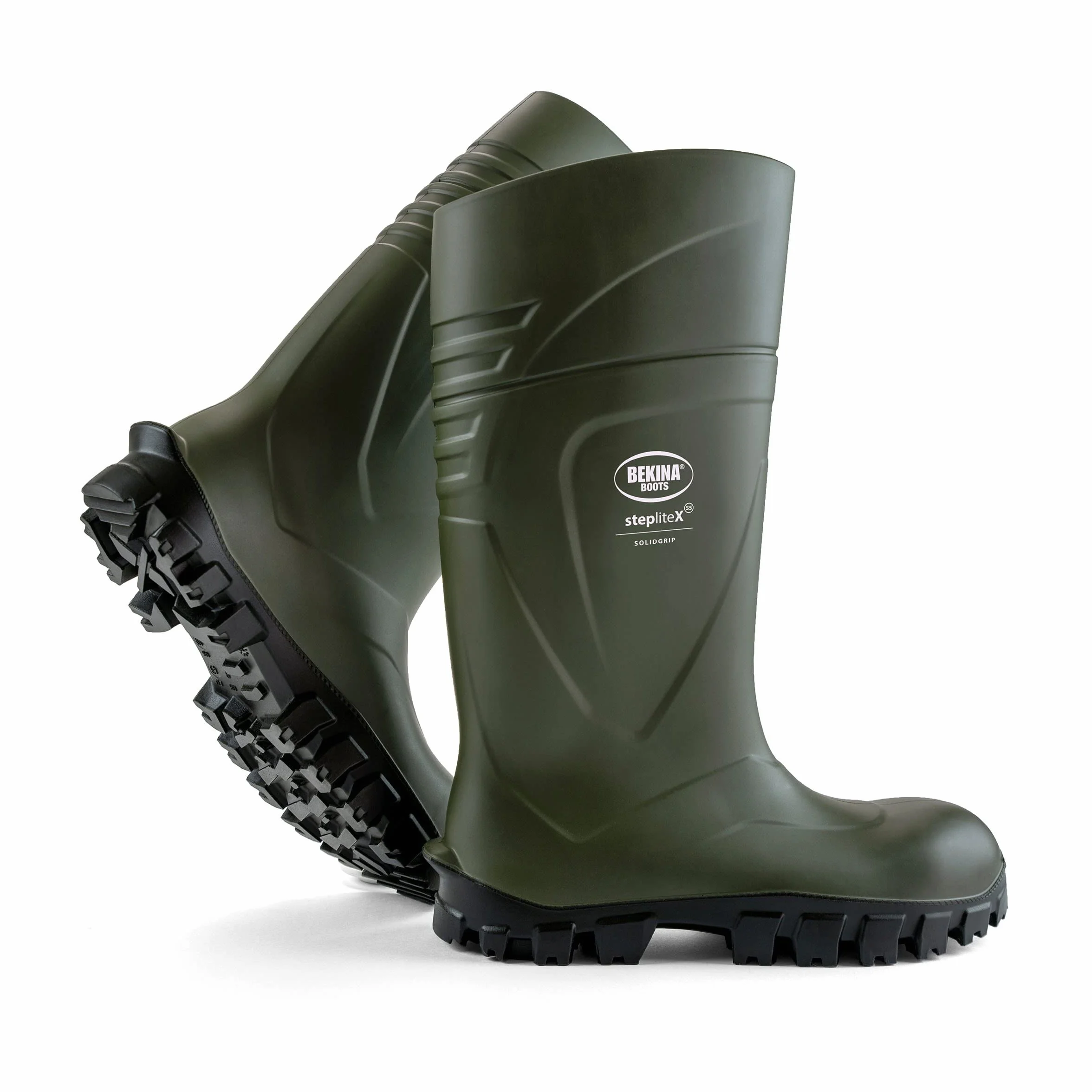 Botas de Seguridad y de Trabajo para Hombres y Mujeres Incl. Puntera y Suela de Acero de Alta Seguridad, para Uso agrícola, garantizan una excelente adherencia, Verde, EU 41