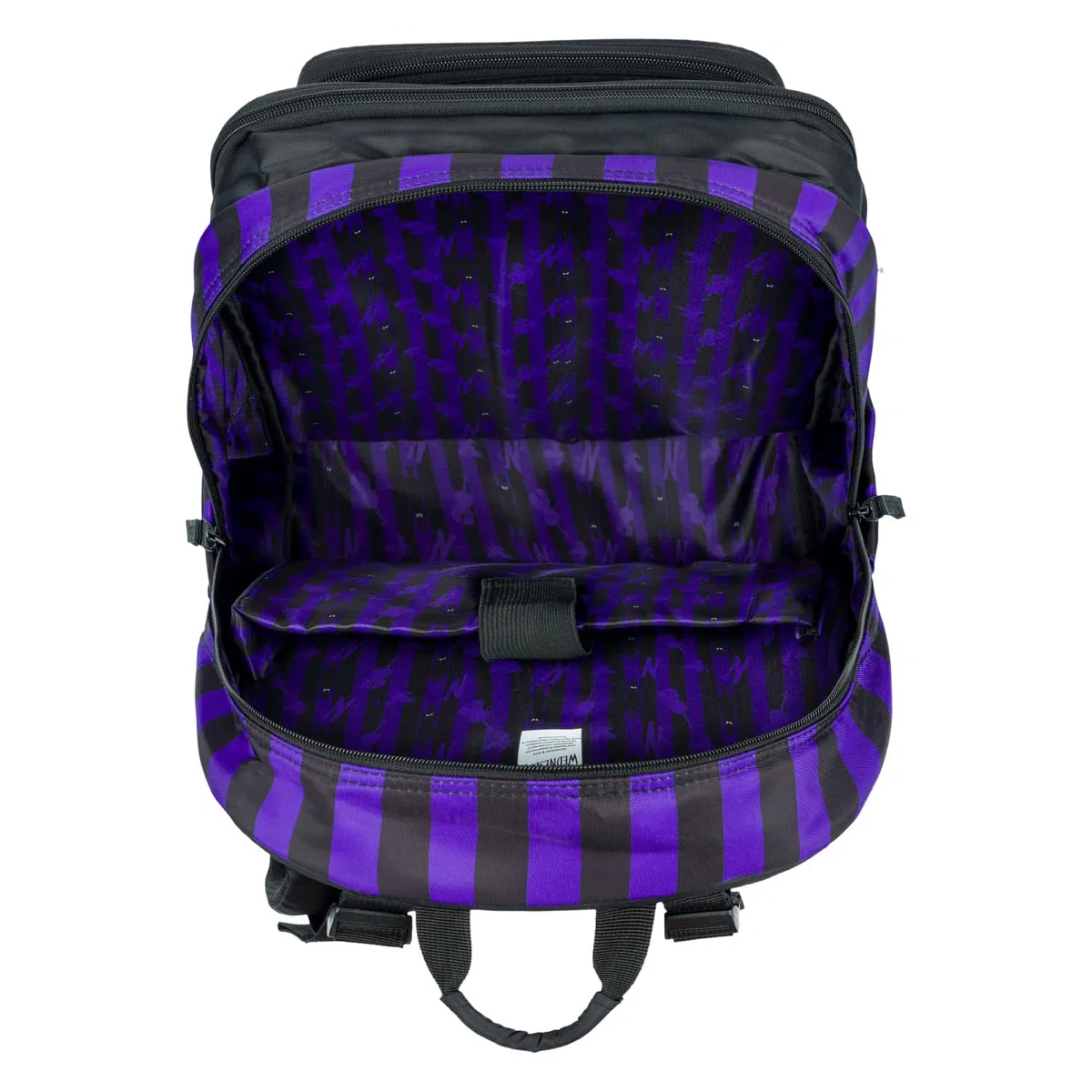 Baagl Mochila escolar para niña, 3 piezas, mochila escolar a partir de 3ª clase, mochila escolar primaria con correa para el pecho, mochila ergonómica, Wednesday, 33 cm x 45 cm x 11 cm, Escuela