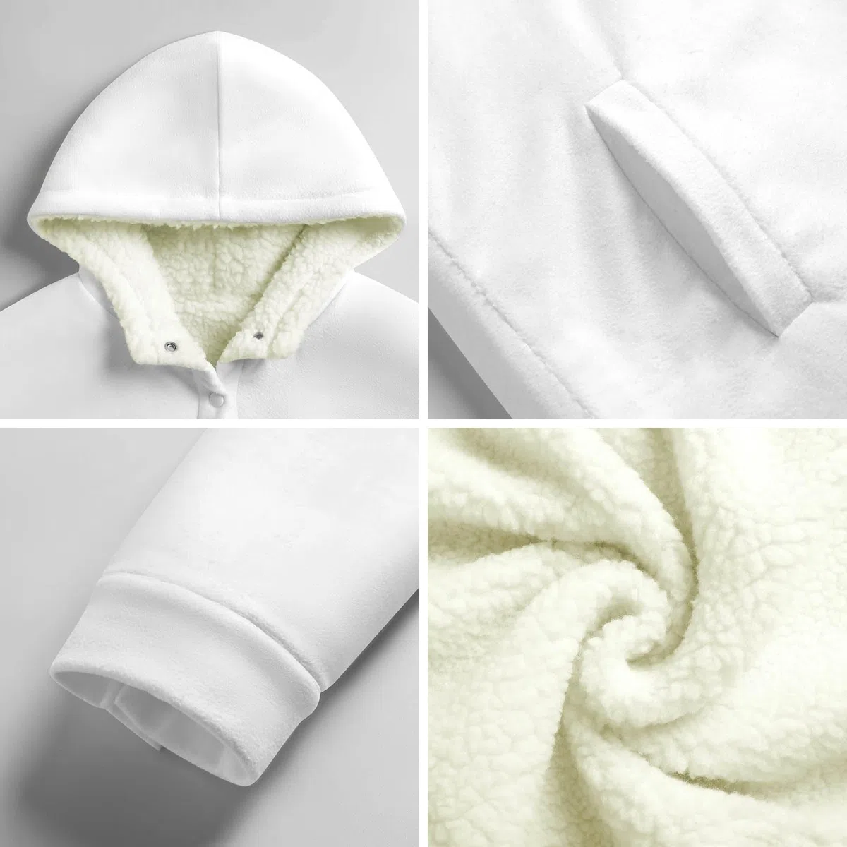 Sudadera Invierno con Capucha de Forro Polar Mujer Cráneo De Rosa Cálido Hoodies a Manga Larga Felpa Sudadera con Bolsillos, Negro