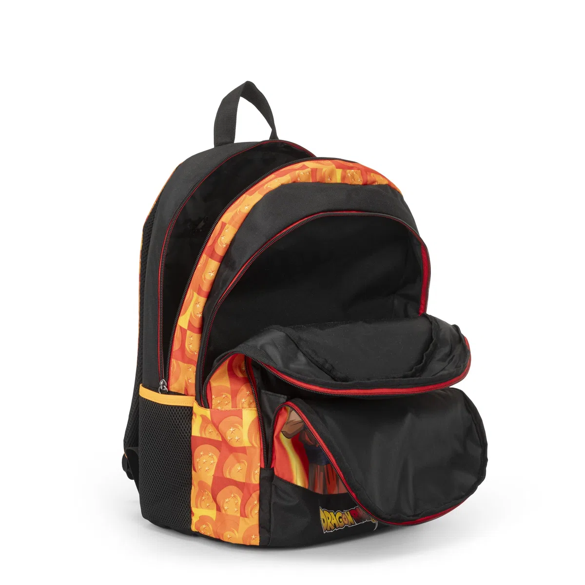 Dragon Ball - Mochila escolar sin ruedas oficial, Dragon Ball, con 2 amplios espacios centrales, amplio bolsillo frontal, correas ajustables y acolchadas, parte trasera y fondo termoformados, 32 x 43
