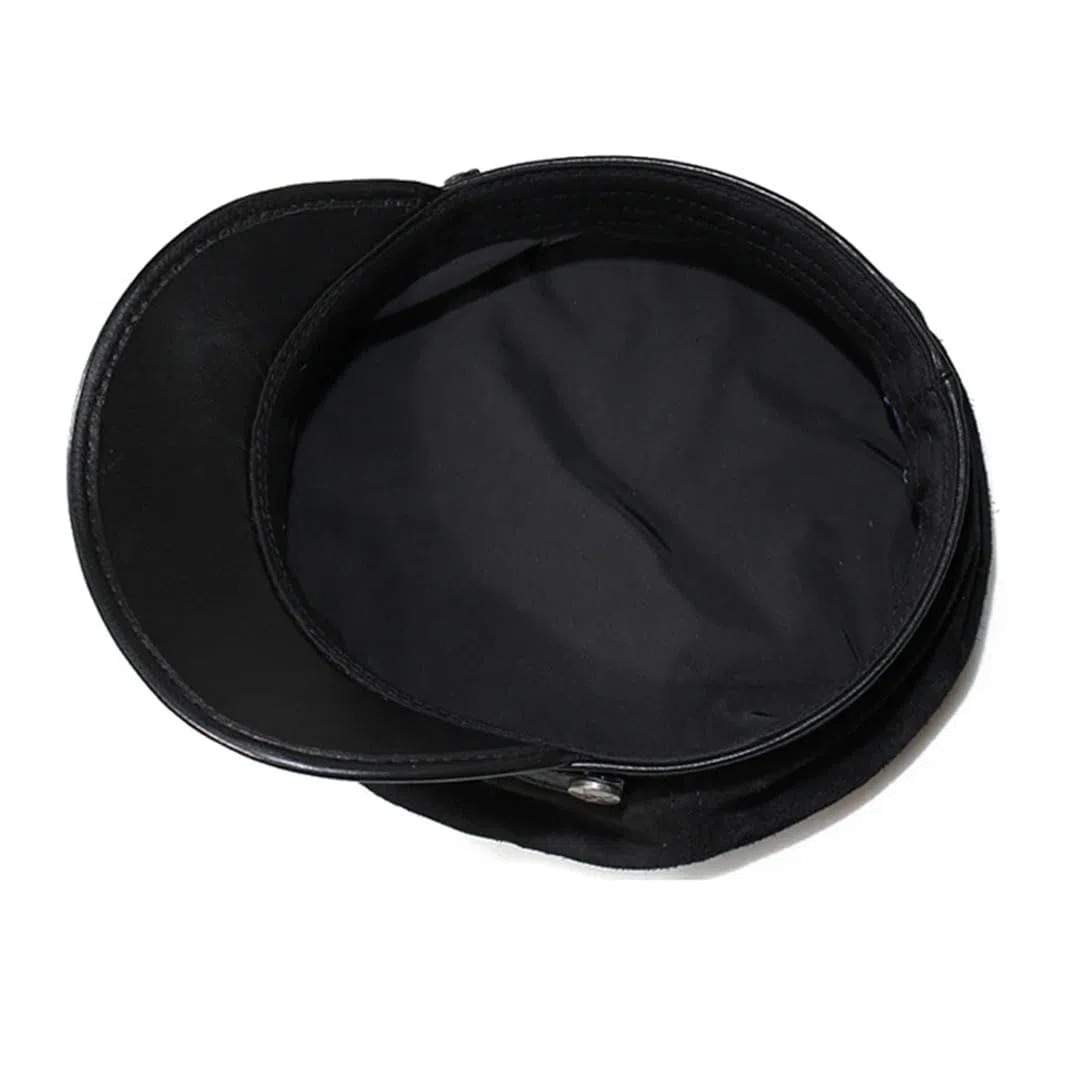 Sombreros de invierno para hombre y mujer, de piel auténtica, para vela, para ocio, planos, color azul marino