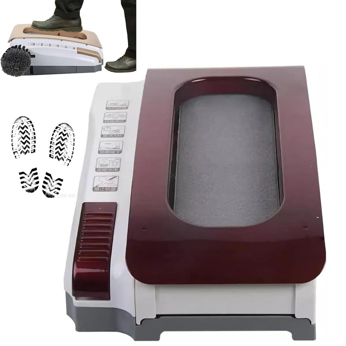 Cepillo de limpieza de zapatos, máquina limpiadora de suela autolimpiante, cepillo raspador al aire libre para familias y negocios, herramienta eficaz de mantenimiento de calzado