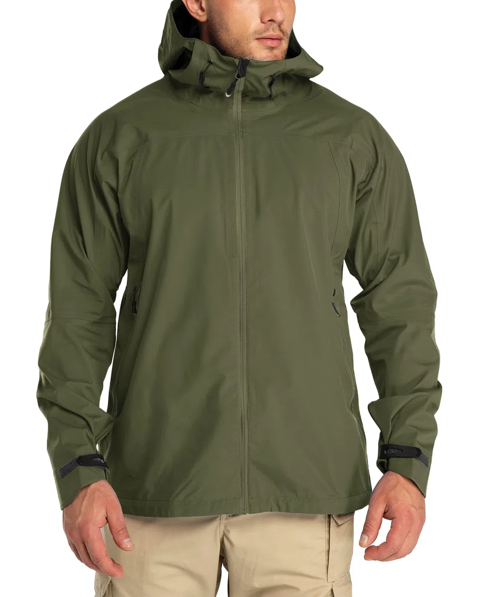 33,000ft Chubasquero ligero para hombre, chaqueta softshell impermeable, cortavientos, chaqueta para exteriores, transpirable, chaqueta funcional para trekking, senderismo, camping