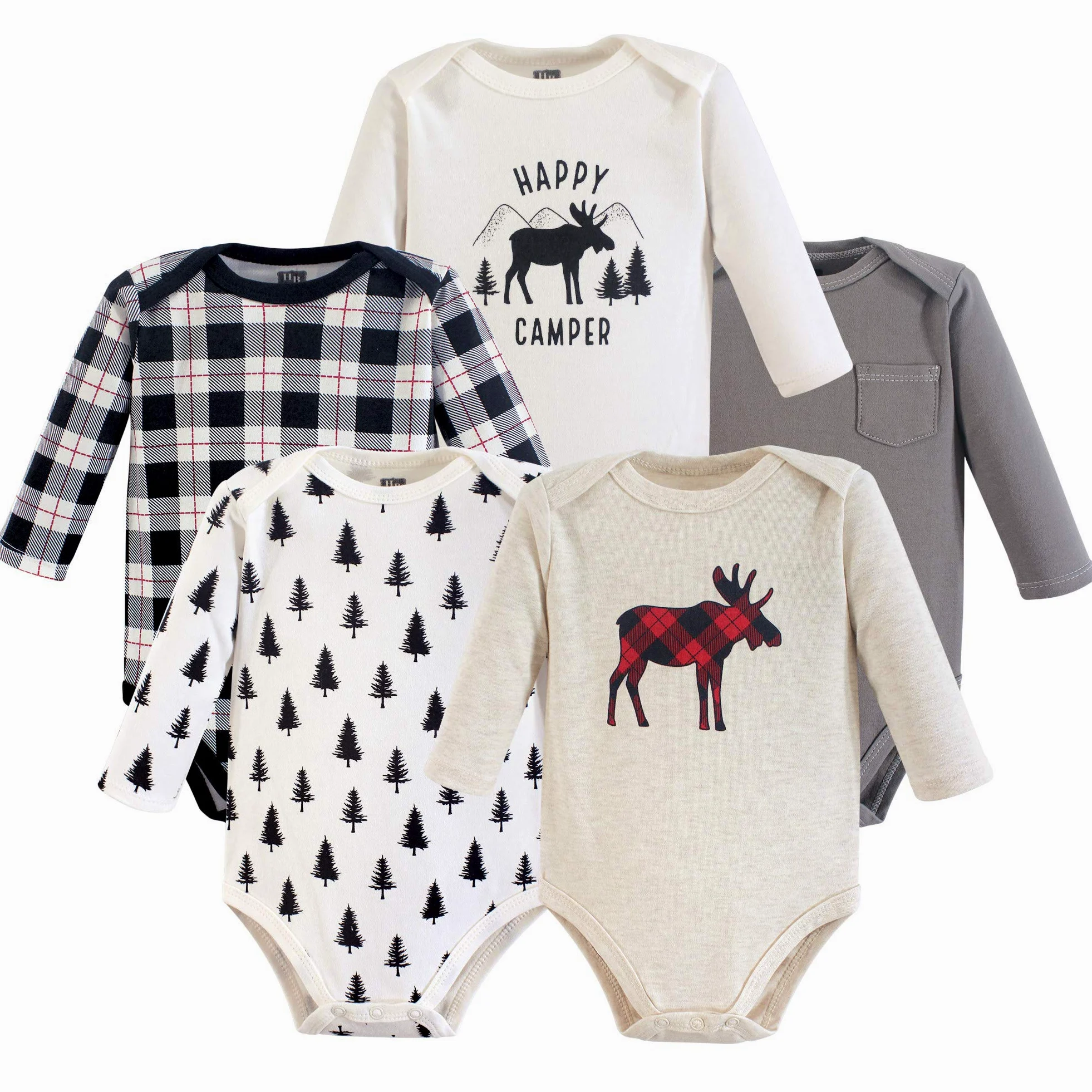 Hudson baby Long Sleeve Bodysuits Body (Pack de 3) para Bebés