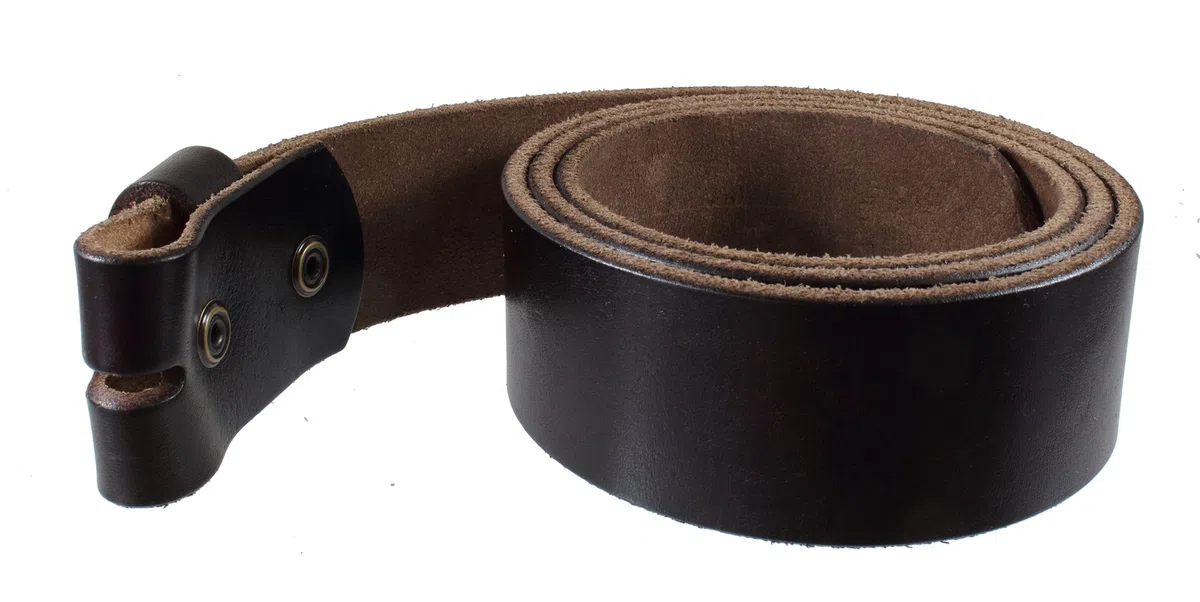 Gelante Correa de cinturón de piel auténtica de grano completo sin hebilla de cinturón