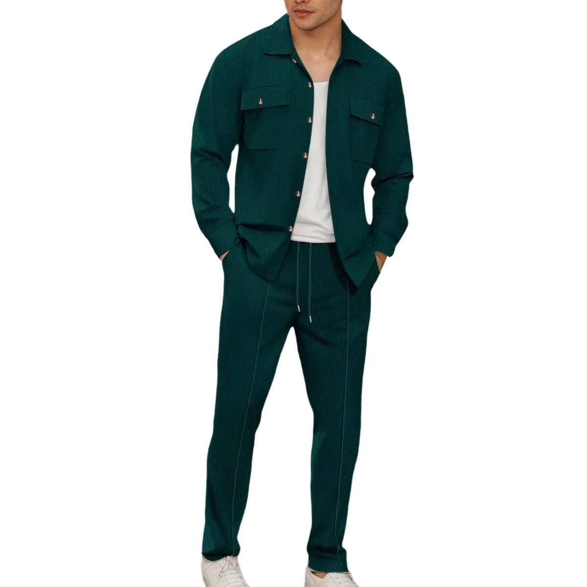 Conjunto genérico para hombre de algodón, 2 piezas, chándal, deporte, sudadera, pantalones casuales, ligeros, transpirables, entrenamiento, gimnasio, casa elegante, A37