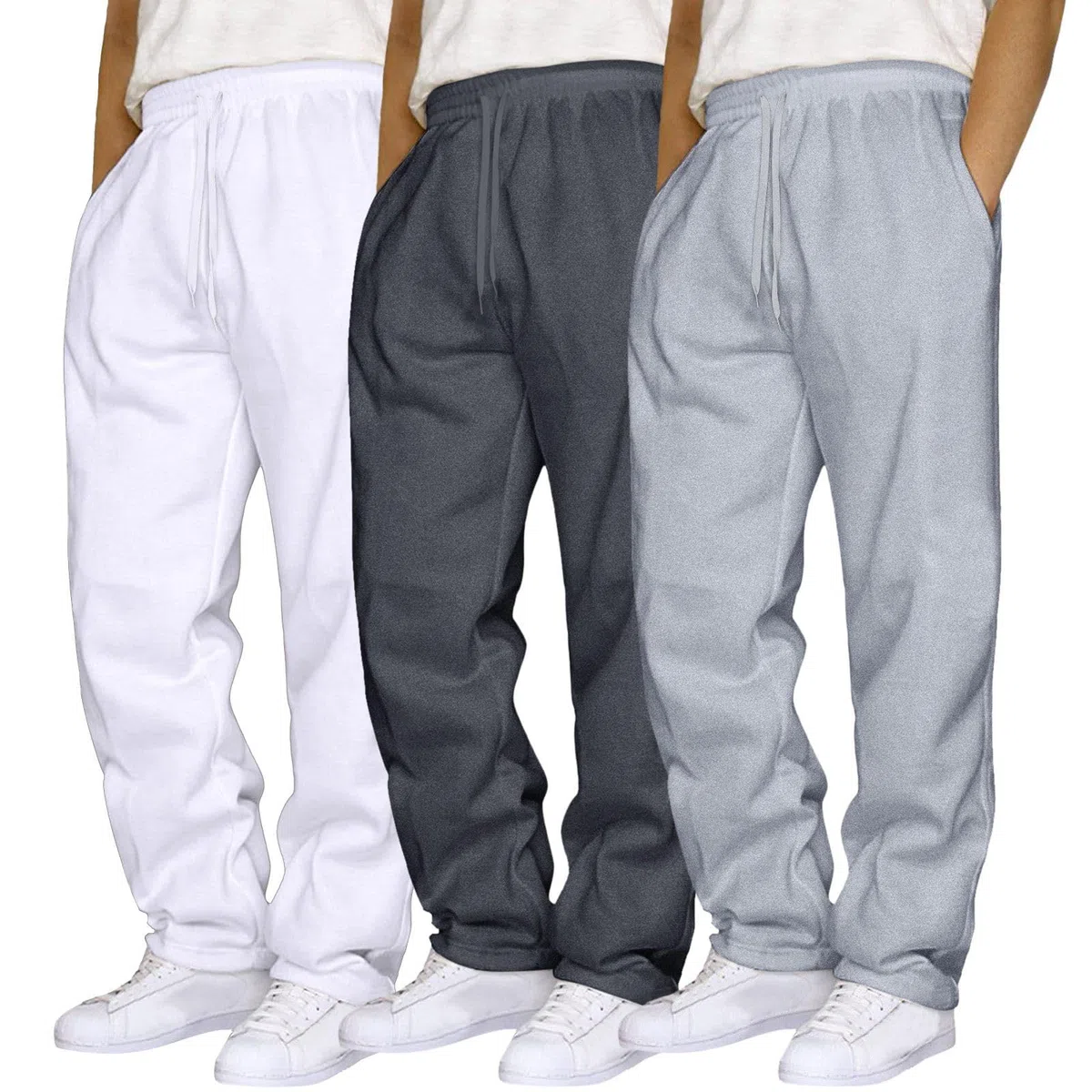 Genérico Pantalon Chandal Hombre Bolsillos Cintura Elástica con Cordón Y Bajo Pantalones Hombre Pantalones De Chándal De Trabajo para Recuperado Jogger con Puños
