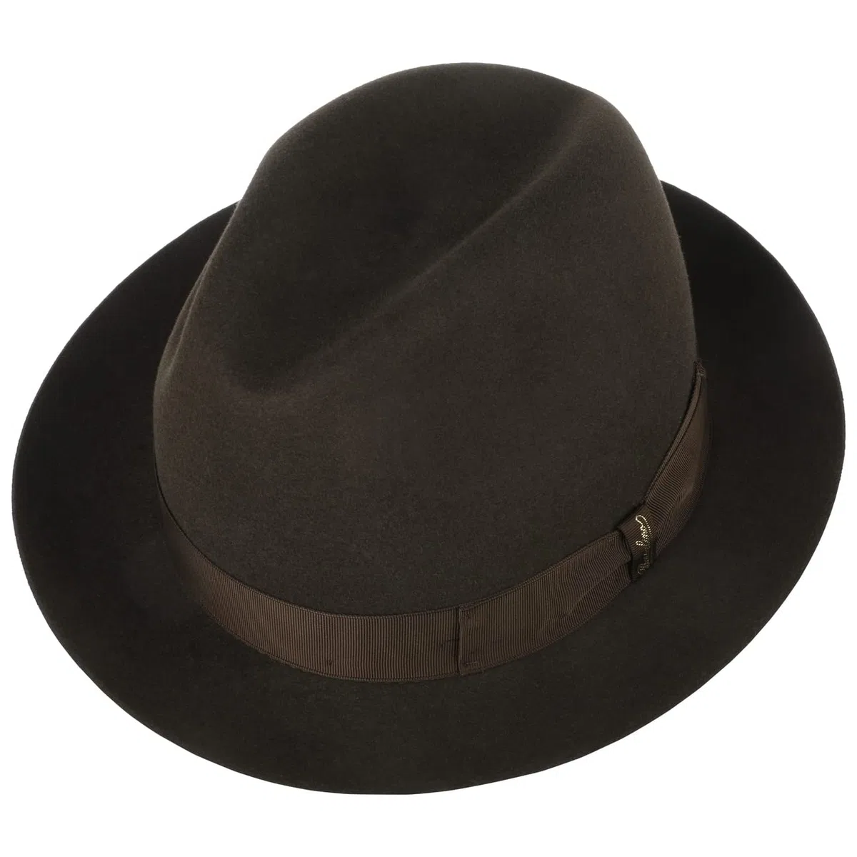 Borsalino Sombrero Fieltro Pelo Georgio Mujer/Hombre - Made in Italy Film Fedora de Hombre con Banda Grosgrain Otoño Primavera Invierno Verano Verano/Invierno