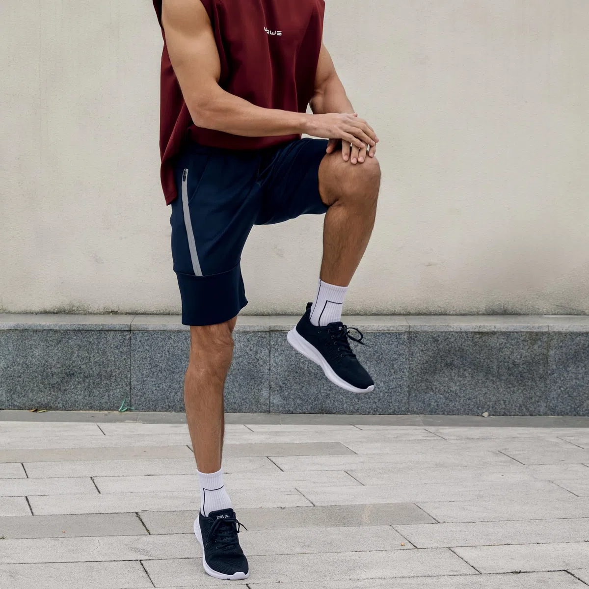 Pantalones Cortos para Hombre de Entrenamiento con Bolsillos con Cremallera para Correr, Gimnasio, Yoga, Crossfit