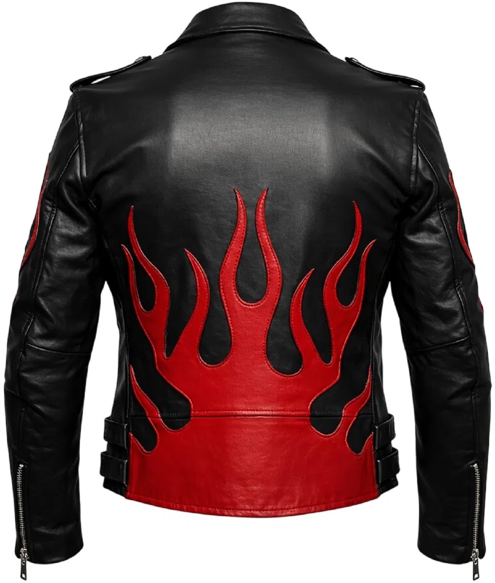 Chaqueta de cuero para motociclista estilo clásico gótico punk rock para hombre