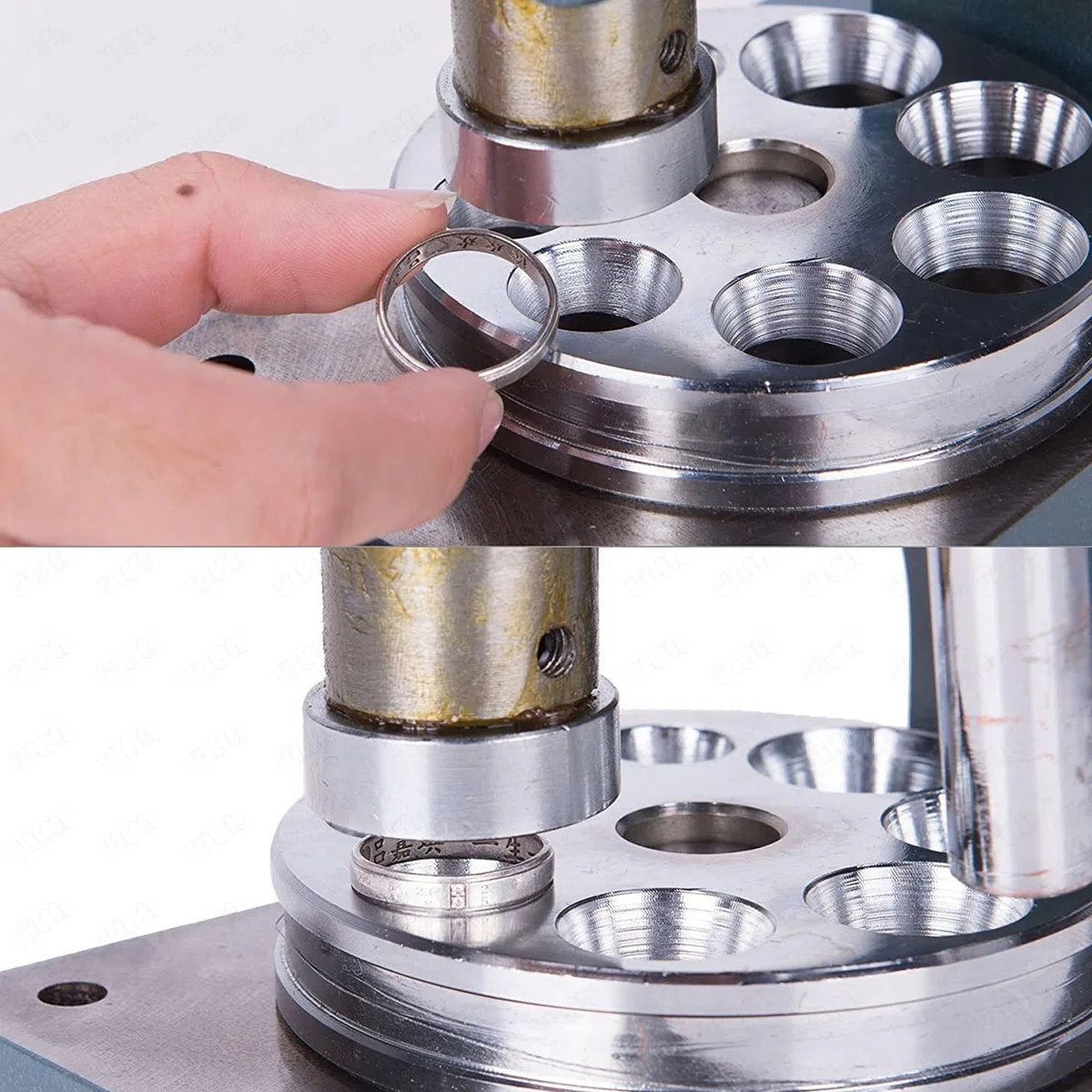 Estirador y reductor de anillos, herramienta manual de medición de anillos con base pesada, medidor de anillos ajustable para ajustar el tamaño