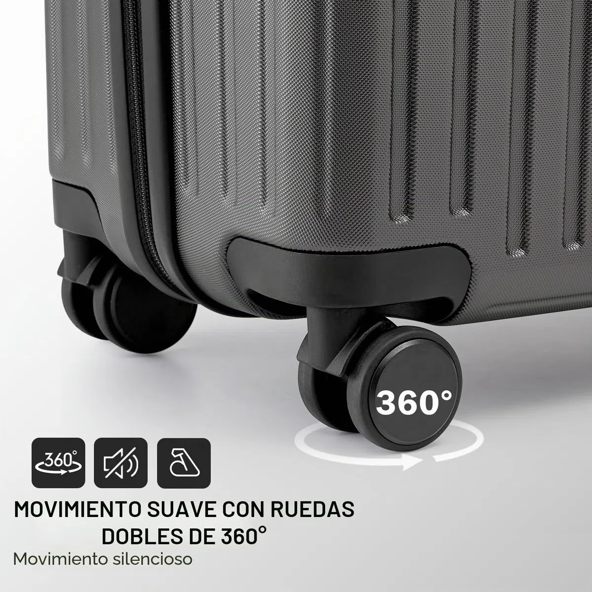 COOLIFE Juego de Maletas 3 Piezas, Maleta de Cabina, Mediana y Grande | Rígidas en PC+ABS para Vacaciones y Viajes Familiares, Cerradura TSA, Cremallera YKK y 4 Ruedas Dobles, Azul Oscuro