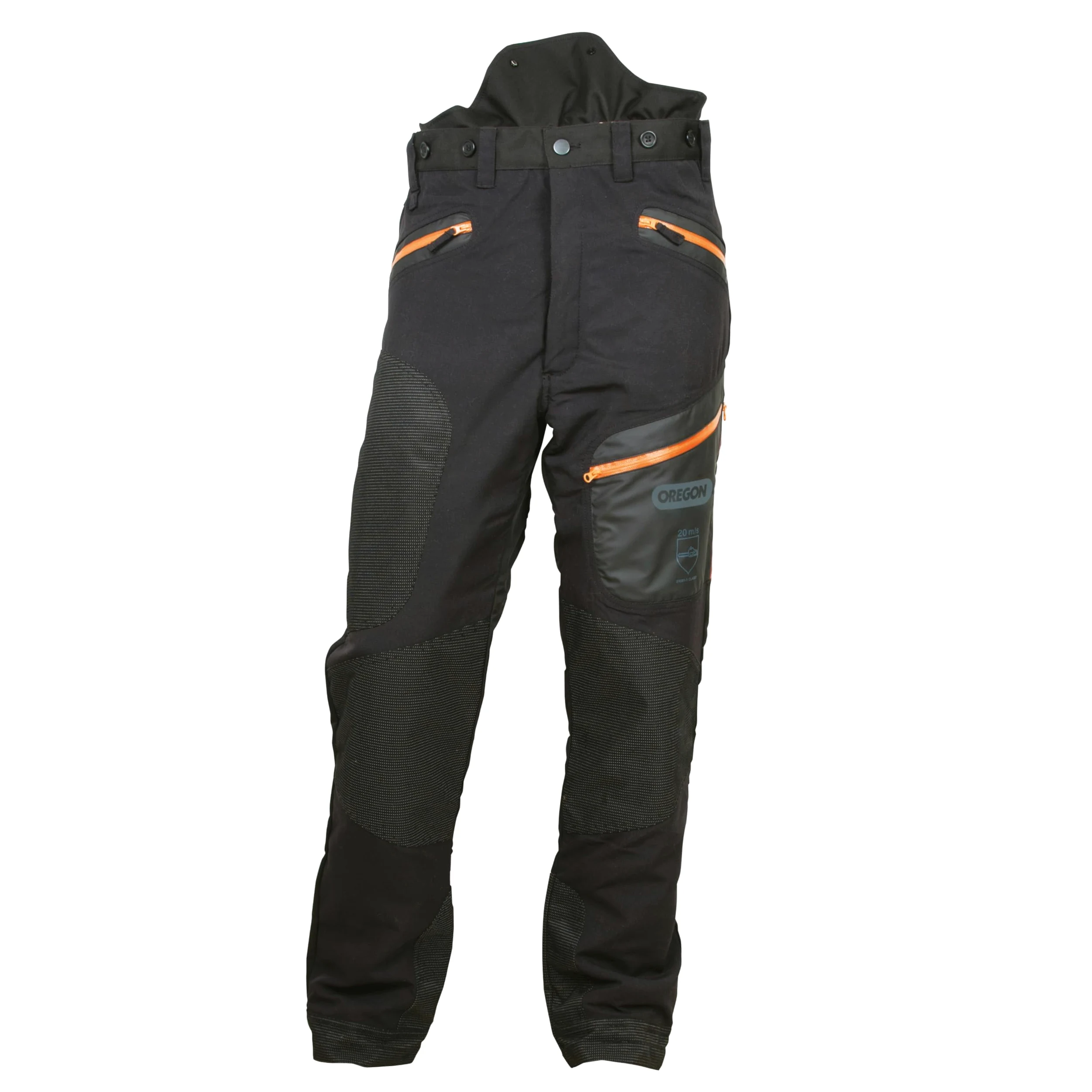 Oregon Pantalones de Seguridad Profesionales para Motosierra Fiordland, Protección Clase A, Pantalones de Trabajo para Hombre y Mujer, EPI Ajustable con Protección 20m/s EN ISO 11393-2n - Talla M