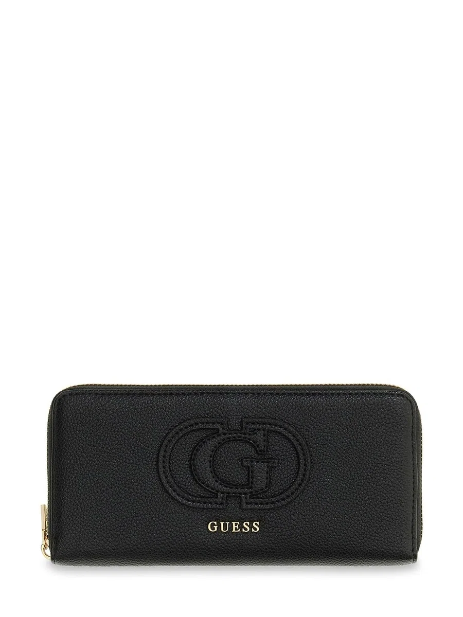 GUESS Monedero Isola SLG Zip Around Wallet Black Negro