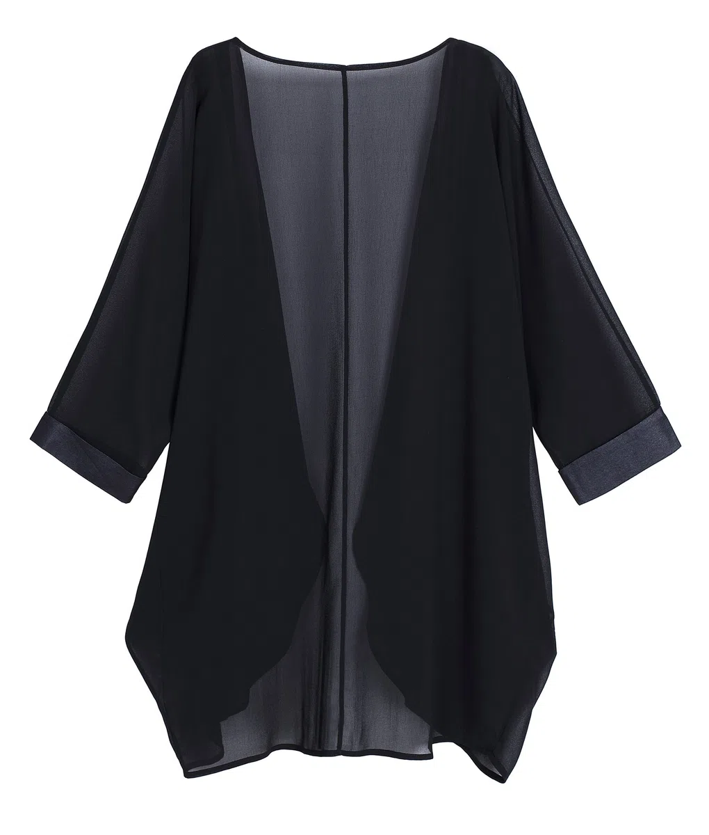 Olrain, kimono cárdigan para mujer con estampado floral y lentejuelas.