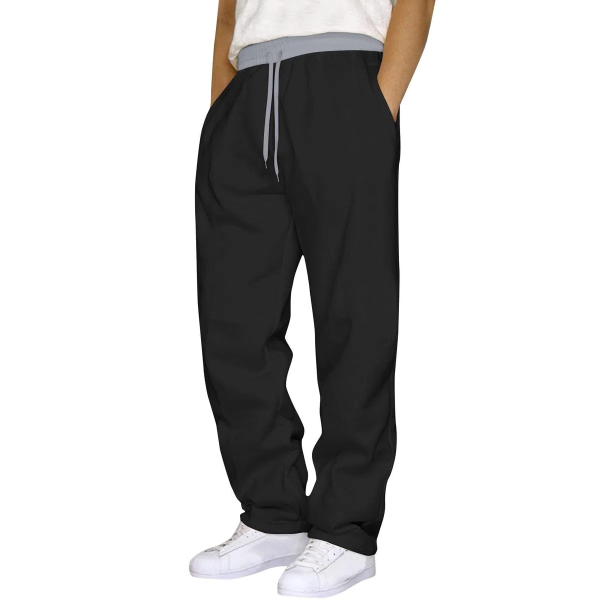 Pantalones de chándal para hombre, paquete de 3 unidades, pantalones deportivos holgados, cintura elástica, pantalones de entrenamiento, pantalones de ocio, pantalones de pierna ancha, pantalones de