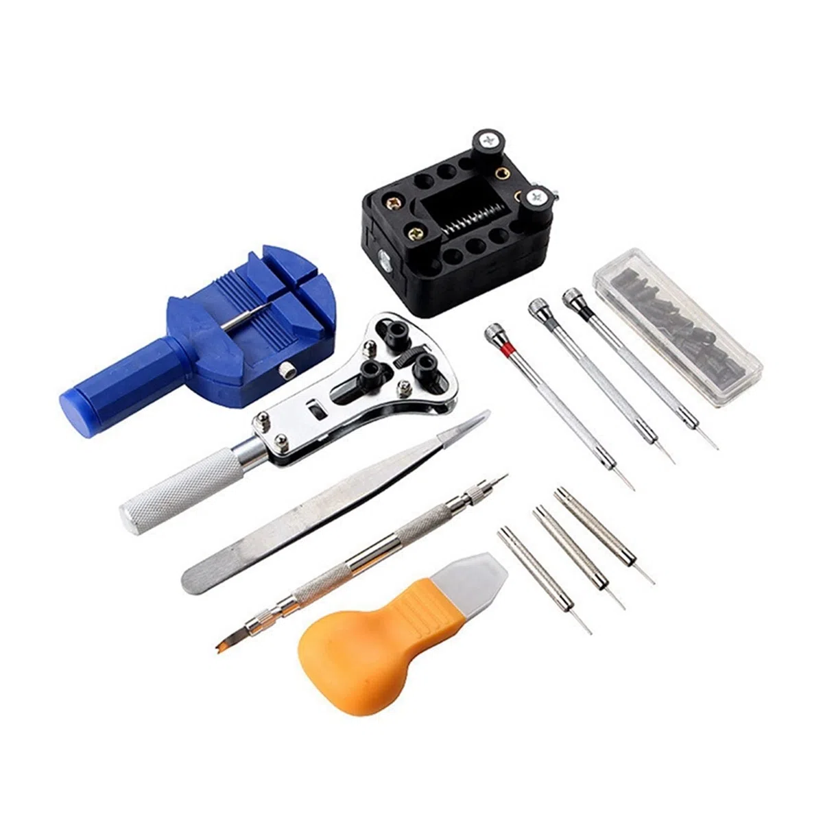 2 unids/set soporte de movimiento de reloj base fija multifunción con kit de herramientas de reparación de reloj profesional Herramientas de reloj Kit de herramientas de reparación de relojes