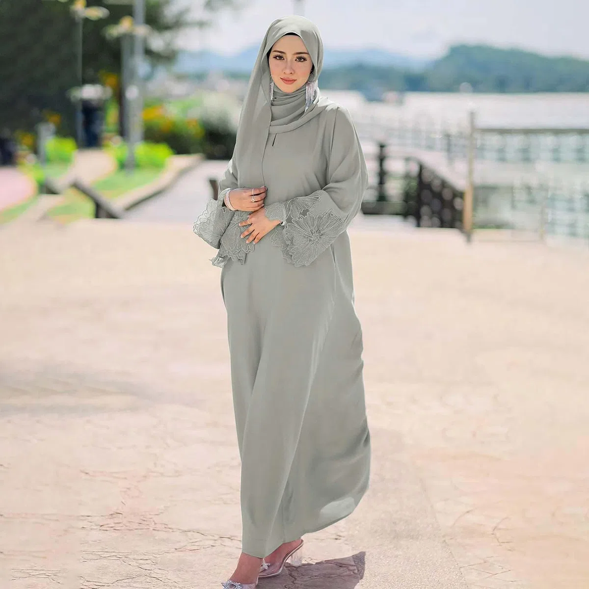 Ramadán Vestido Mujer Ramadán Burka Abaya Largo Suelto 2 piezas Ropa Islámico Kaftan Largo Burqa Islámico Oriente de una Pieza para Mujeres