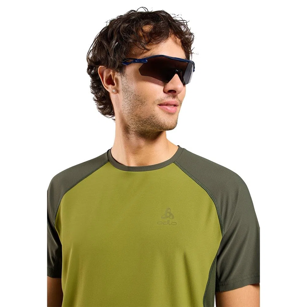 Odlo X-ALP Trail Camiseta de Running Hombres Verde - Guacamole - Deep Depths XL