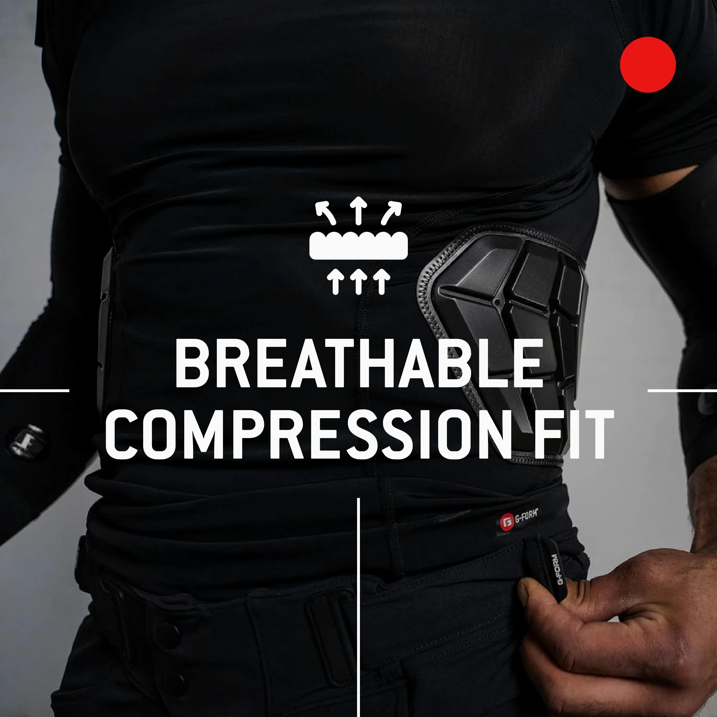 G-Form Pro-X3 Camisa de Manga Corta, Negro, Hombre X-Grande | con Camiseta Interior de para Protección, Camiseta de Compresión Acolchada para Ciclismo, Motociclismo