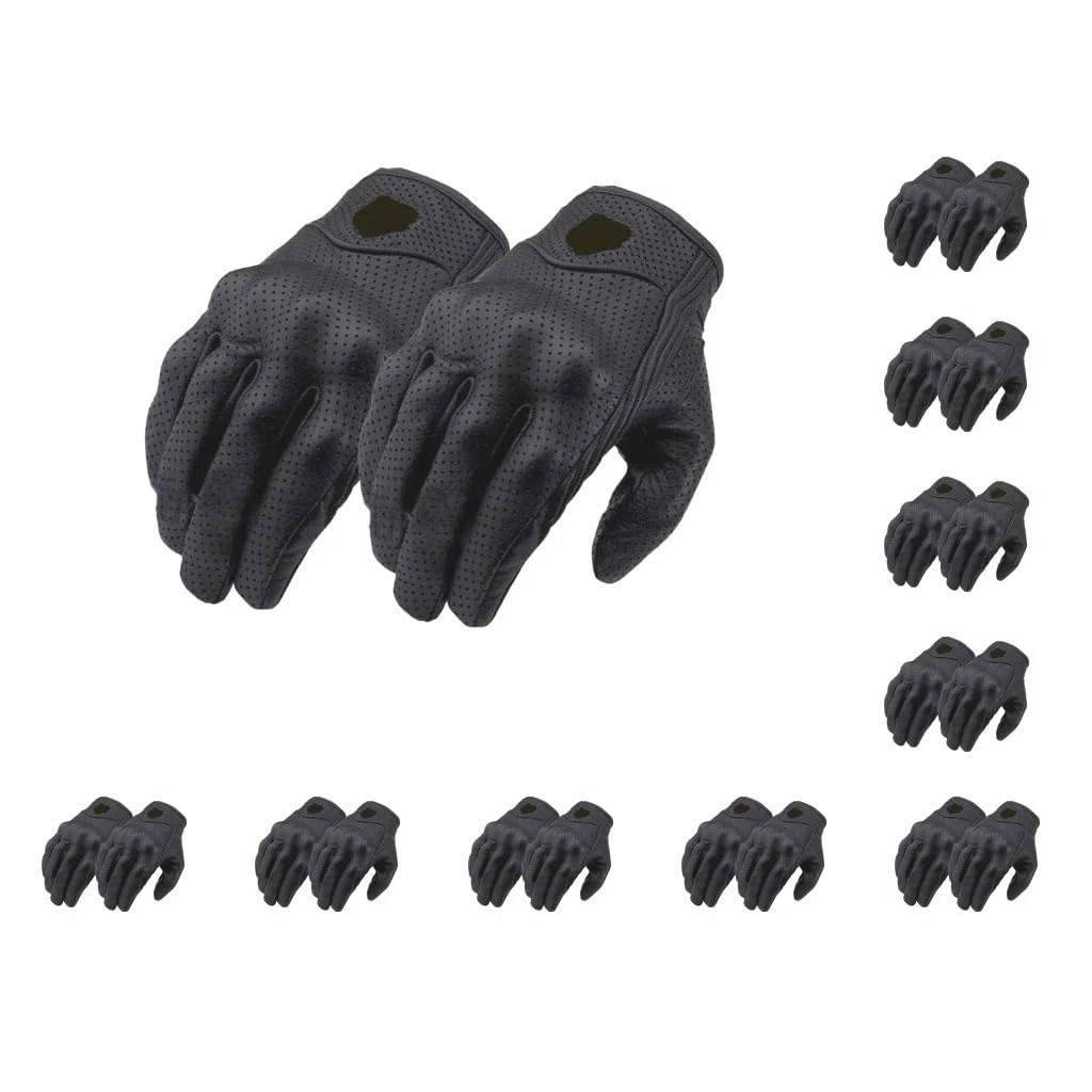 Guantes térmicos de cuero para motocicleta, impermeables, cálidos, para invierno, deportes al aire libre, esquí, senderismo, pesca, patinaje, guantes térmicos, talla M