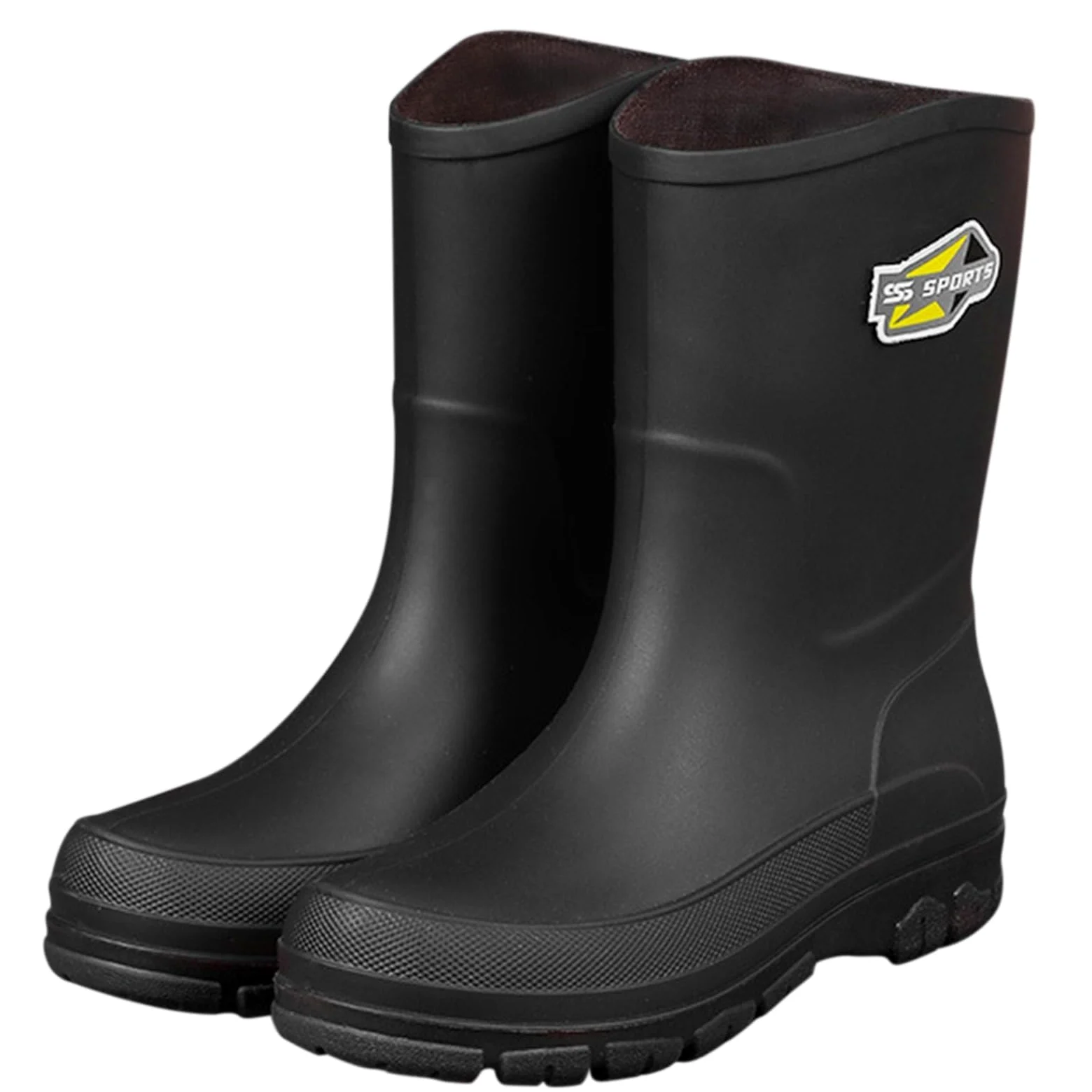 Botas de goma para mujer, botas de lluvia de media altura, botas de lluvia antideslizantes, botas de goma, botas de jardín, botas de lluvia, botines impermeables de goma, botas de lluvia para