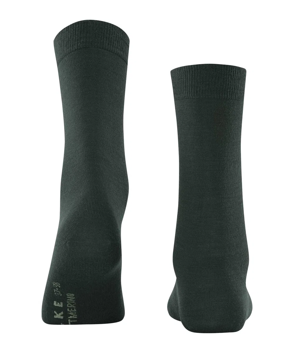 FALKE mujer Softmerino calcetines transpirable regulación del clima antiolores lana algodón plano delgado elegante costura plana en la zona de la punta 1 par