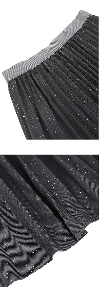 Faldas De Invierno para Mujer, Faldas De Invierno Negras Elegantes para Mujer Cintura Elástica Midi Faldas De Talle Alto para Mujer Faldas Plisadas De Una Línea(Black One Size)