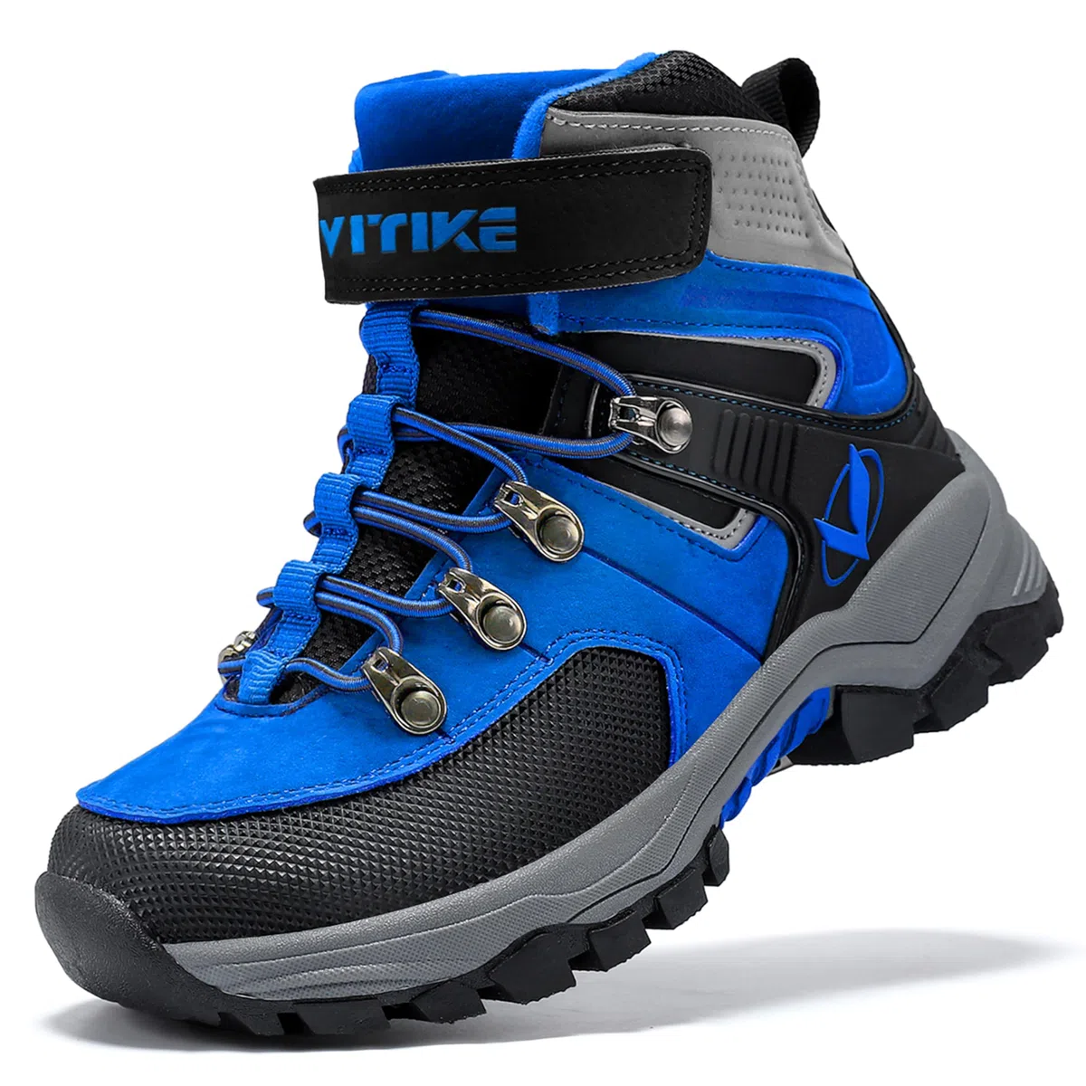 ASHION Botas de senderismo para Niños Botas de Montaña Botas de nieve Zapatos de Senderismo,H Negro Azul 33 EU